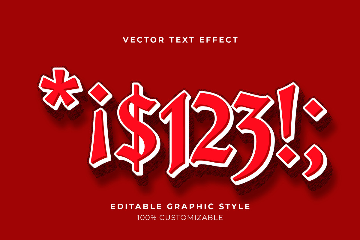 Gothic Vintage Red Text Effect preview 2