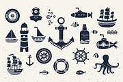 Vintage marine illustrations, a Texture Illustration by Dasha Efremova (Thumbnail 5 of 7)