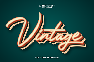 Vintage Text Effects Style.