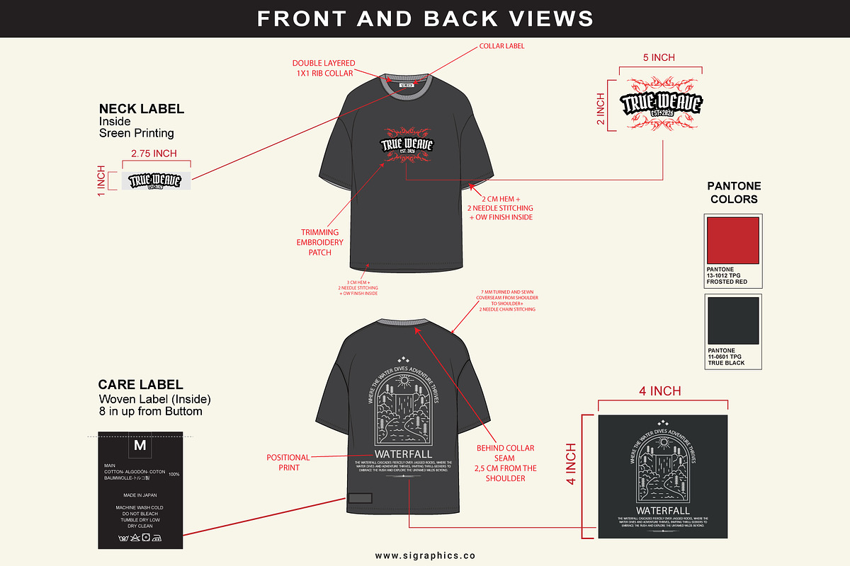 Boxy Oversized T-shirt Tech Pack, a Graphic by S.i. Graphics (Photo 3 of 4)