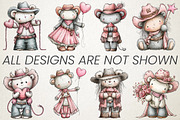 Cute Cowgirl Teddy Bear PNG Clipart, a Seasonal Illustration by RobertsArt (Thumbnail 2 of 5)