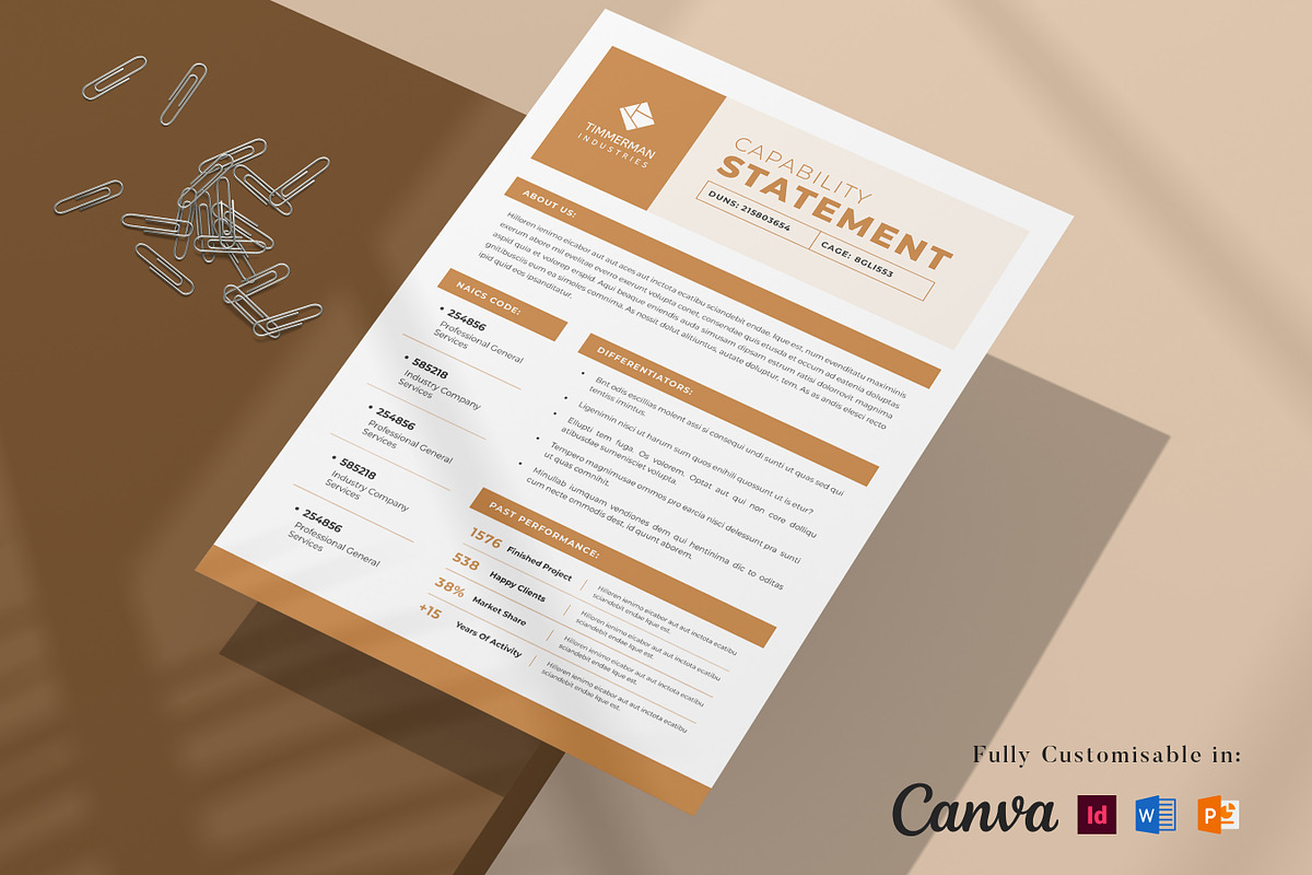 Capability Statement Template, a Stationery Template by Niofix (Photo 3 of 7)