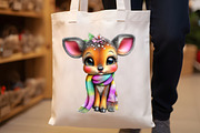 Cute Deer Spring Clipart Bundle, an Illustration by Designworld (Thumbnail 2 of 8)