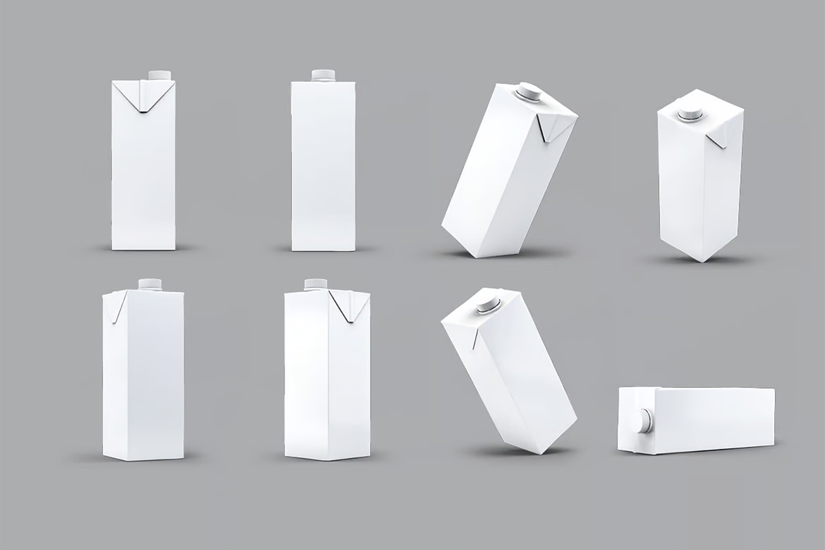 4 Types Milk/Juice Cartons Mockup, a Packaging Mockup by Hubzway (Photo 13 of 13)