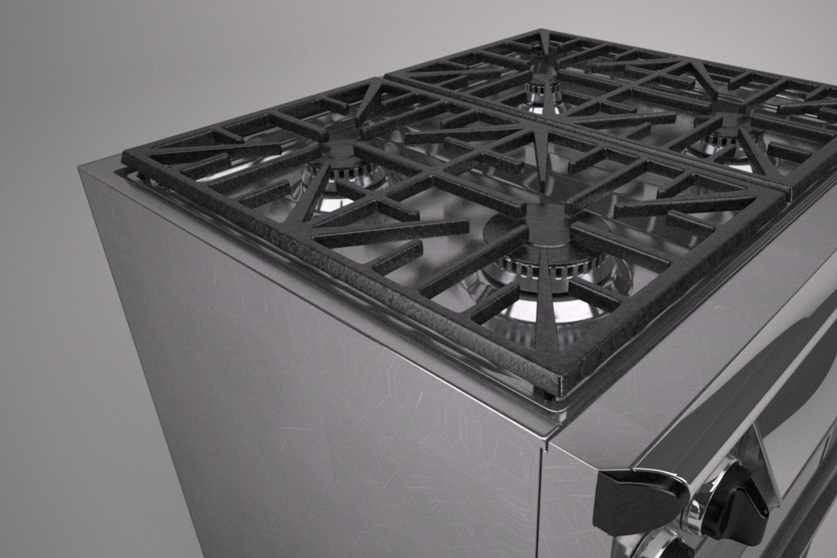 30 inch gas range cooker, a Furniture 3D Model by kjpargeterimages (Photo 12 of 15)