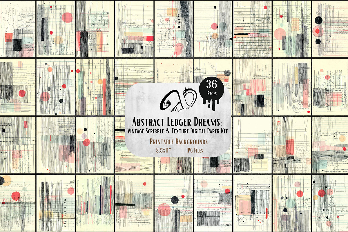 Abstract Ledger Dream: Vintage Paper, a Background Graphic by NiiiNArt (Photo 1 of 9)