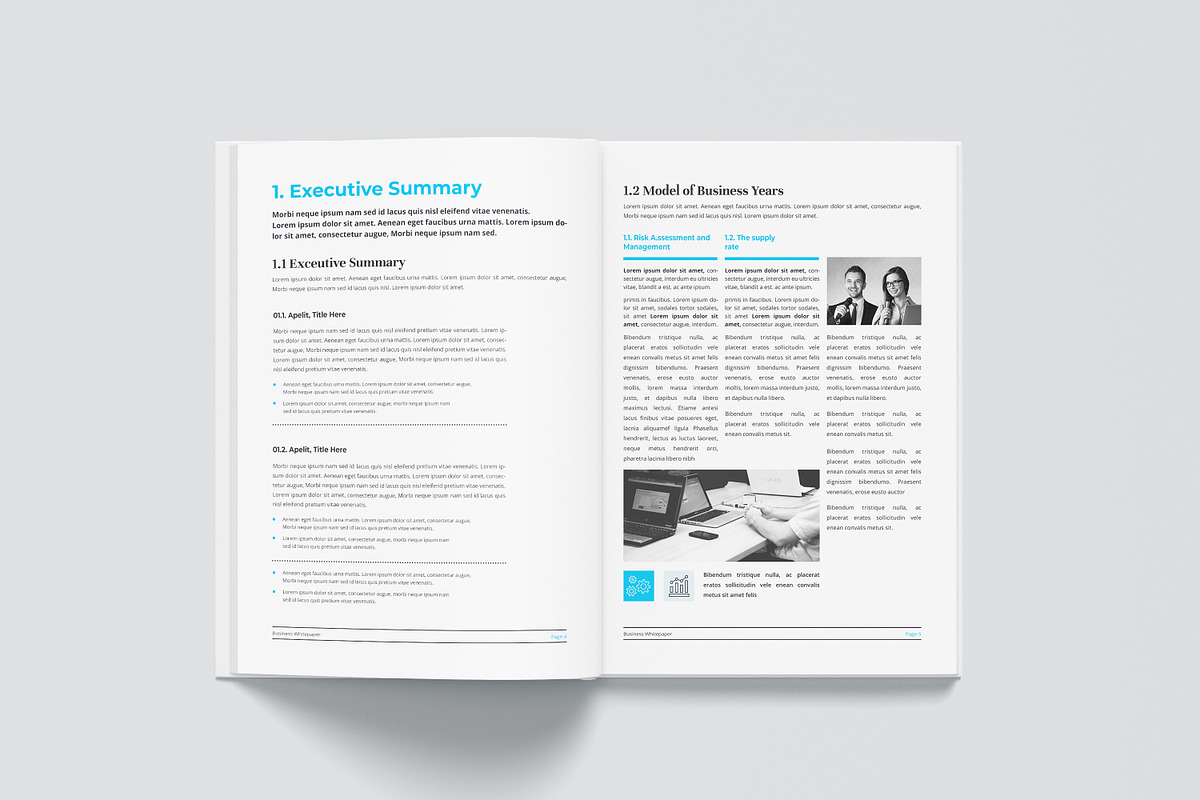 White Paper | Canva, Word, & Indd, a Brochure Template by obayes (Photo 11 of 30)