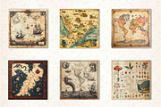 Antique Maps Digital Paper, an Illustration by CreationArt (Thumbnail 2 of 5)