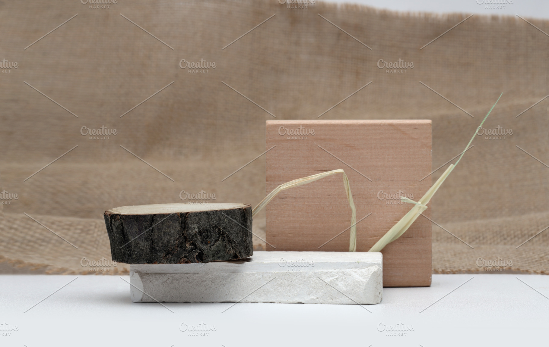 Wooden eco rustic platform podium, a Photo by Liliia Rudchenko