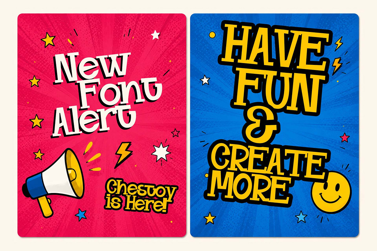 Chestoy – Fun & Friendly Slab Serif, a Slab Serif Font by Jadatype.id (Photo 8 of 9)