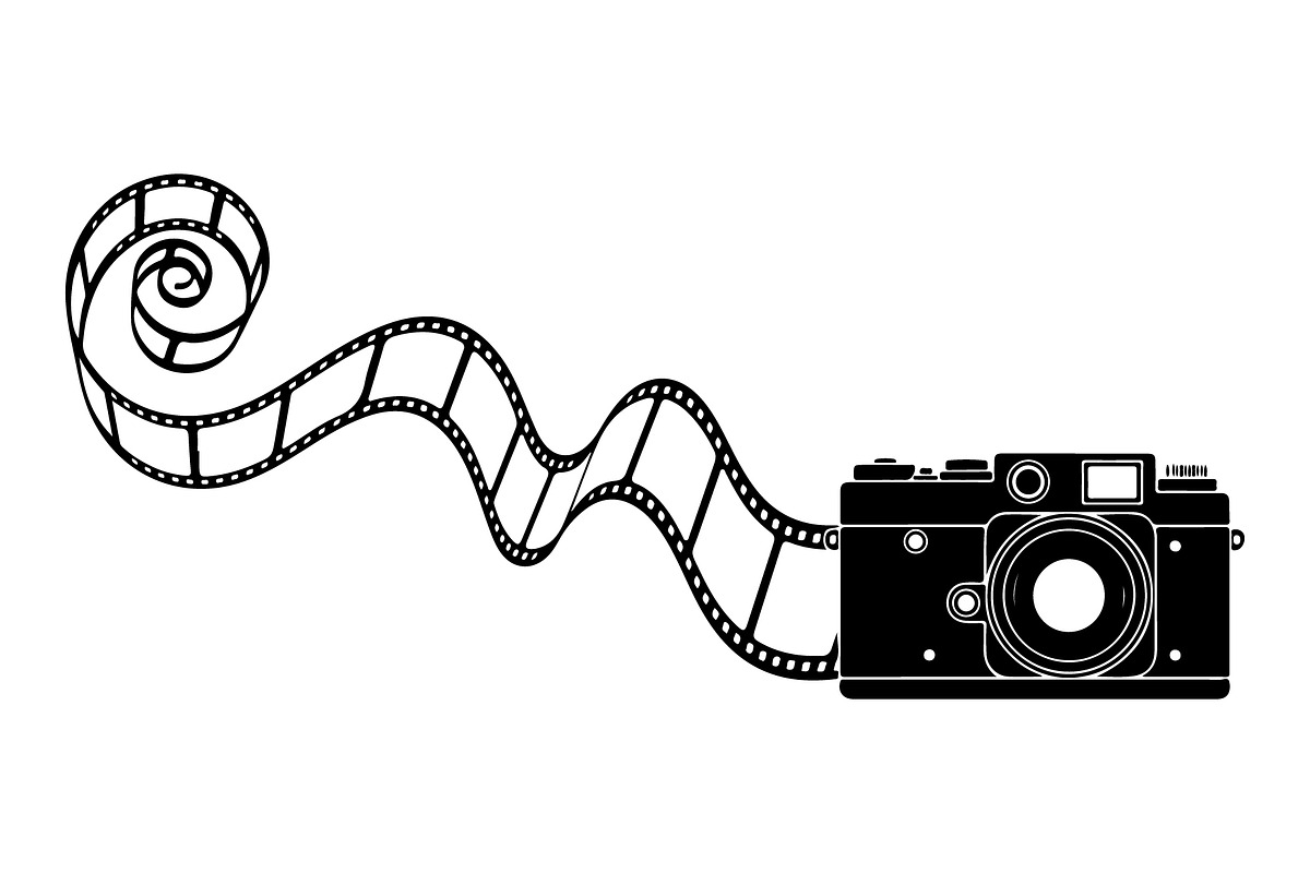 Vintage Camera Film Silhouette, an Object Illustration by yasushie (Photo 7 of 31)