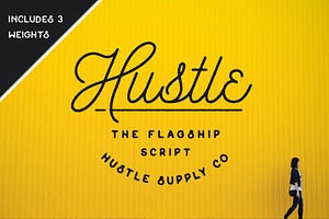 Hustle Script - A Monoline Script