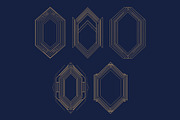 10 Elegant Art Deco Rhombus Frames, a Decorative Illustration by Stanislav Kharchevskyi (Thumbnail 3 of 3)
