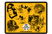 Bundle 3 Classic Character-Stamp Set, a Brush Add-On by LA Studio Sthlm (Thumbnail 7 of 17)