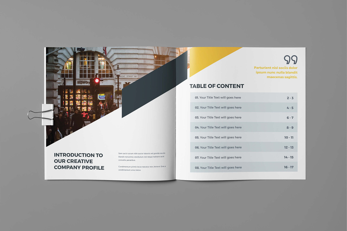 Company Profile Square, a Brochure Template by Divergent Studio (Photo 2 of 9)