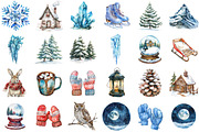 Winter Wonderland, Watercolor Winter, an Illustration by Sublimation Artist (Thumbnail 2 of 6)