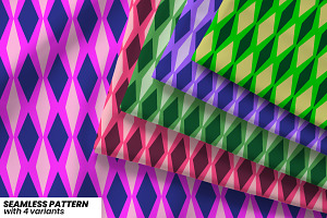 Hexa Diamond Geometric Pattern, a Pattern Graphic by Pyopo