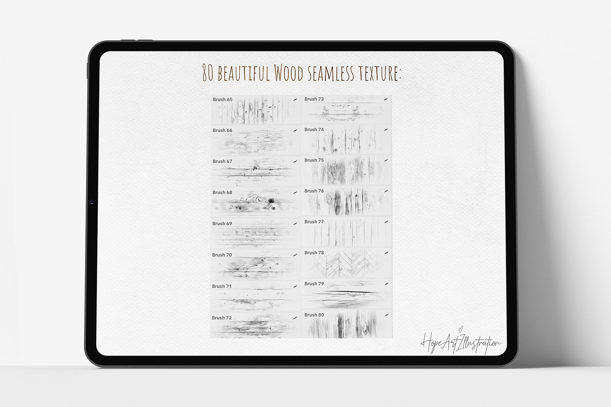 Procreate Watercolor Wood Texture, a Brush Add-On by HopeArtIllustration (Photo 7 of 8)