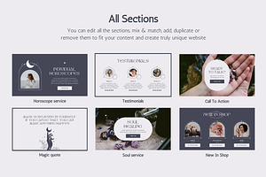 Spiritual Canva Website Template