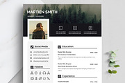 Modern Resume CV Template Design, a Resume Template by Blackcloud_Creations (Thumbnail 4 of 8)