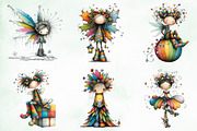 Whimsical Christmas Fairy Clipart, an Illustration by Creative Art (Thumbnail 2 of 12)