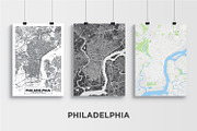 5 maps of USA cities, a Decorative Illustration by MaximGertsen (Thumbnail 6 of 9)