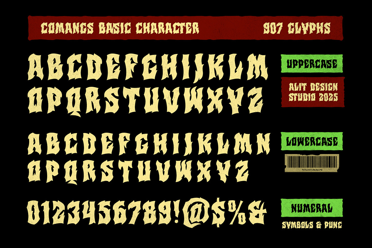 Comangs Typeface, a Blackletter Font by alit design (Photo 13 of 20)