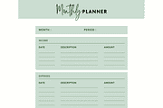 Monthly Budget Tracker, a Stationery Template by Brand Your Biz Co. (Thumbnail 10 of 10)