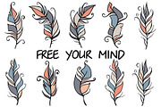 Tribal Vector Clipart. Boho set, a Decorative Illustration by Live line (Thumbnail 8 of 14)