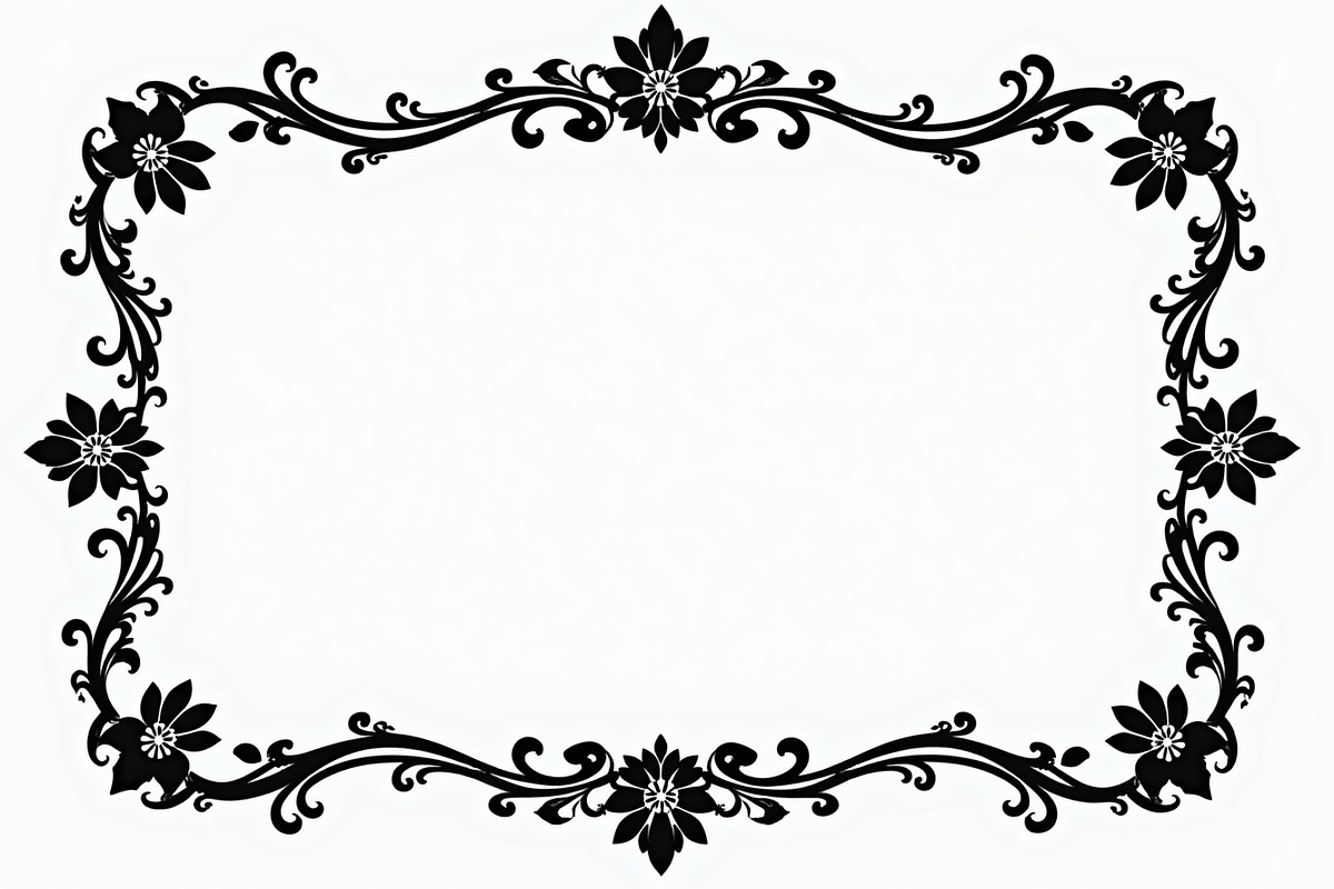 Elegant Floral Border Vector Design,, an Illustration by Amazin_art (Photo 11 of 26)