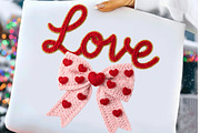 Crochet Pink Love Bow Valentine PNG, an Illustration by Craft Nest (Thumbnail 1 of 5)
