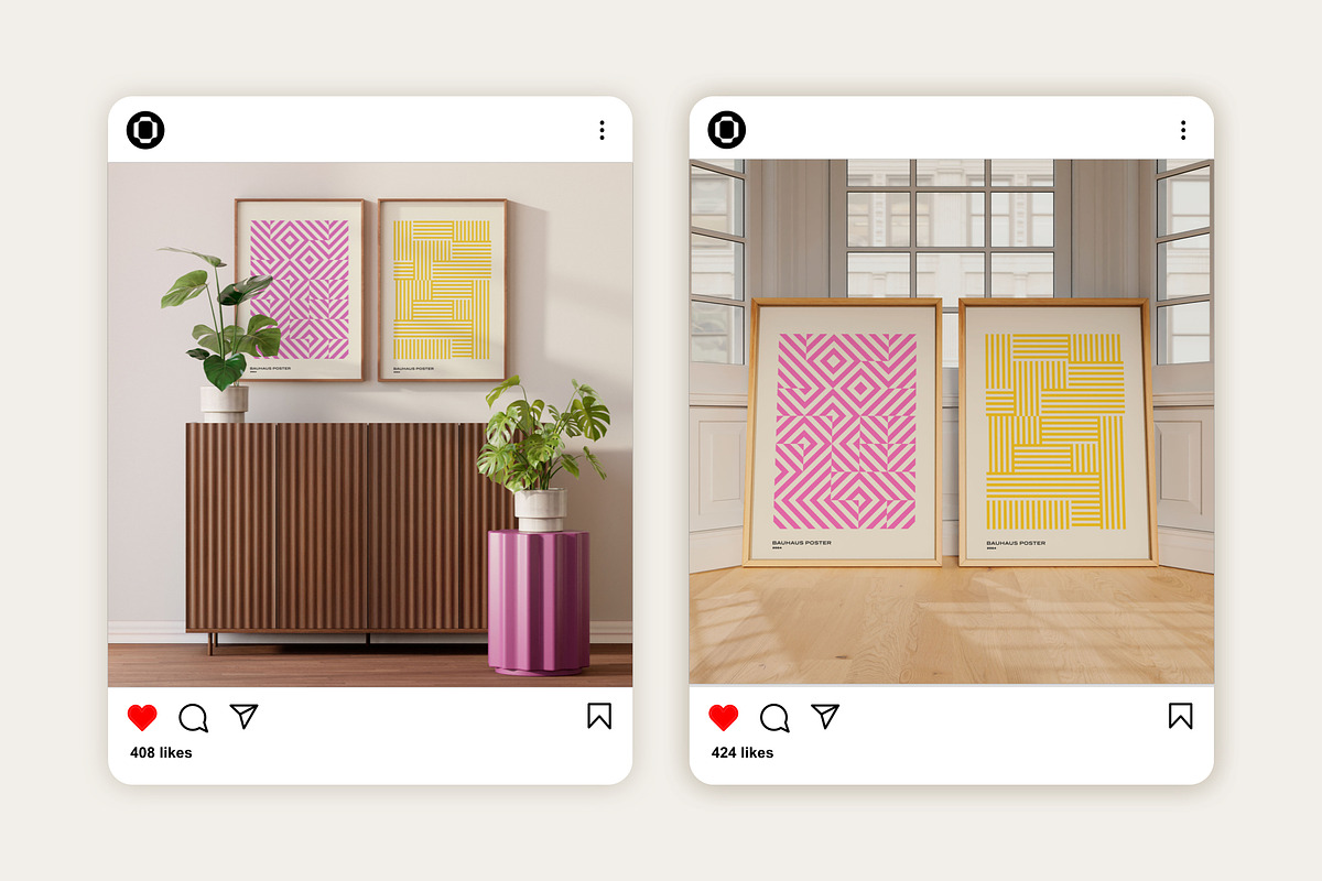 Two Frame Mockups DIN A Ratio, a Household Mockup by Bonumo (Photo 5 of 9)