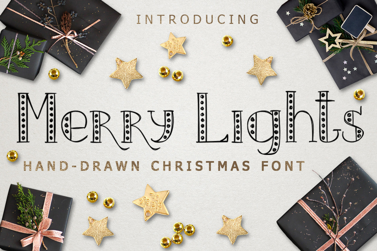 MERRY LIGHTS - Christmas font
