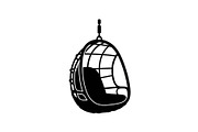Hanging Egg Chair Silhouette Bundle, an Illustration by Designer_Momina (Thumbnail 9 of 51)