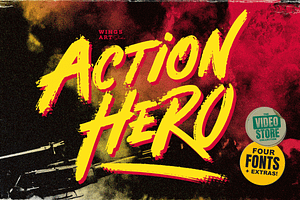 Action Hero - 80s Movie Poster Font