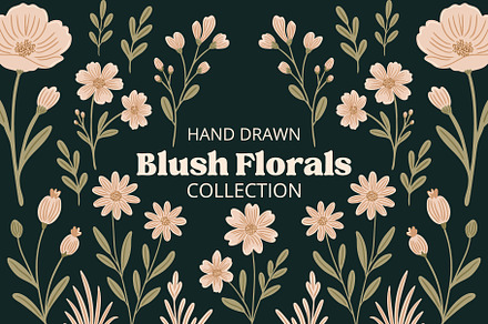Blush Florals Clipart & Patterns