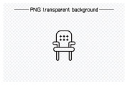 Chair Icons Line Illustration, an Outline Icon by Designfour (Thumbnail 3 of 7)
