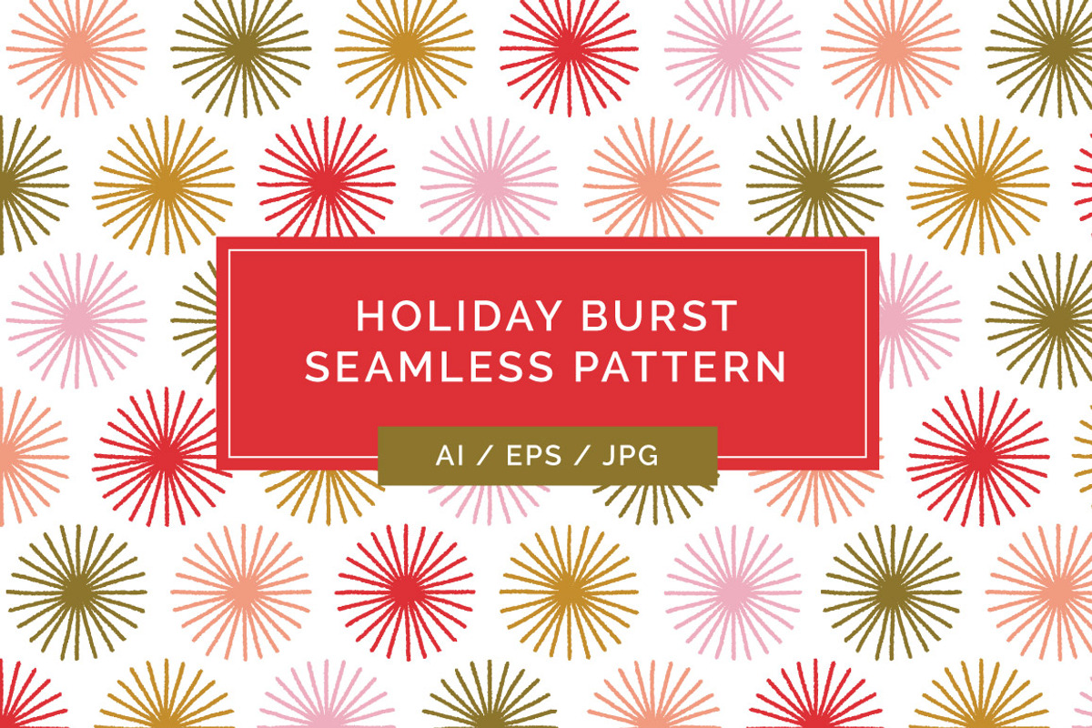 Holiday Burst Seamless Pattern, a Pattern Graphic by k.becca