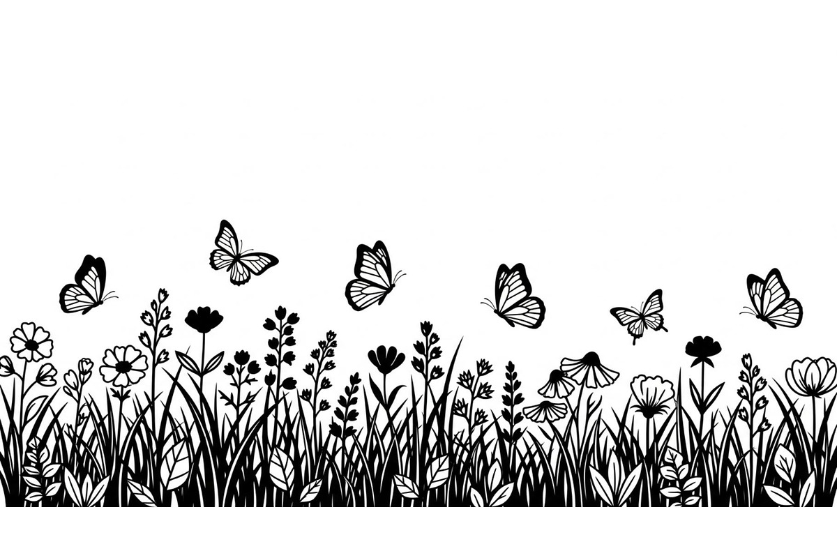 Floral Grass Border Silhouette Bundl, an Illustration by Amazin_art (Photo 43 of 51)