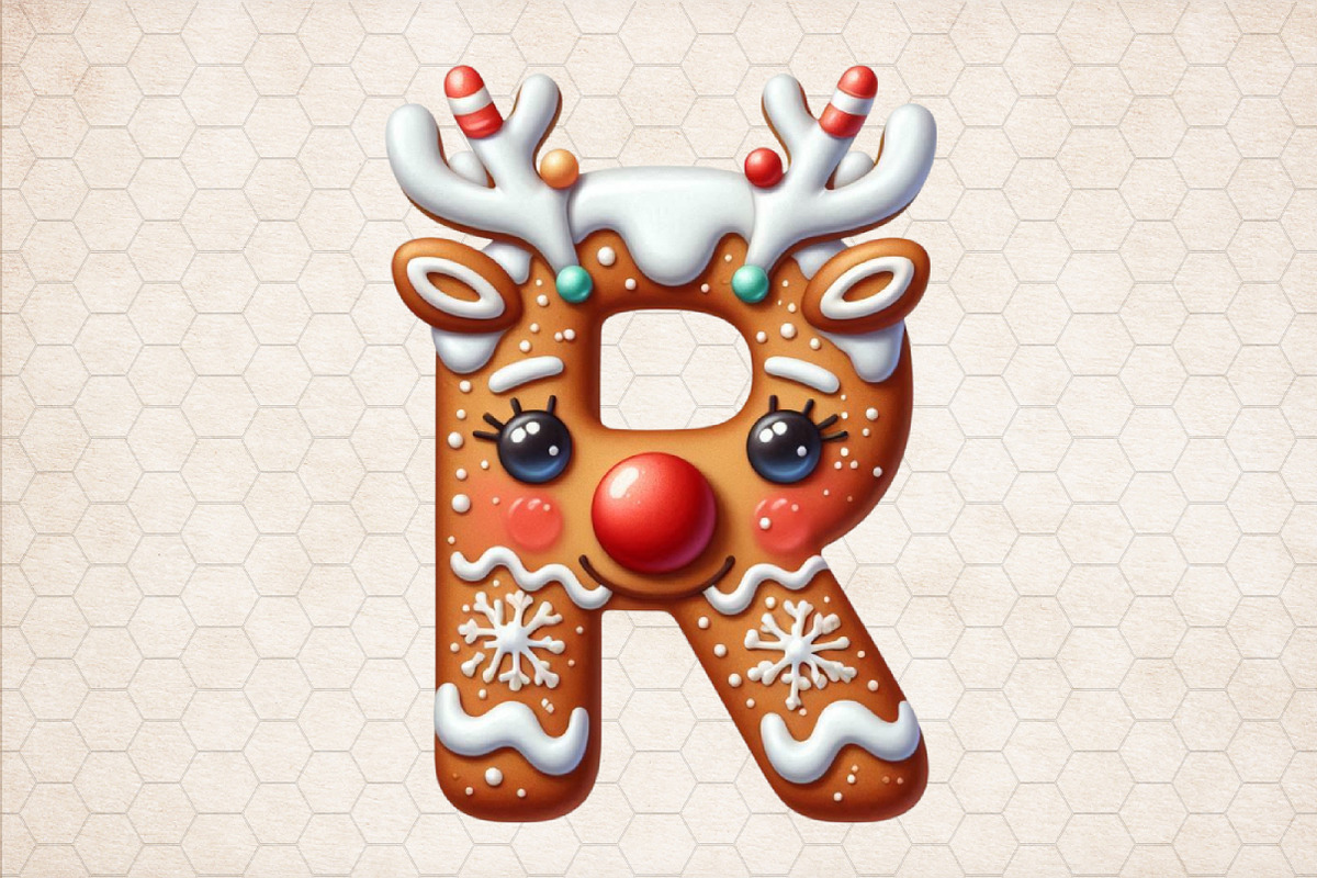 Christmas Gingerbread Alphabet Png, an Illustration by SinaCreation (Photo 5 of 5)