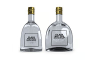 Curved Glass Bottle Mockup Set, a Household Mockup by DesignRushMarket (Thumbnail 6 of 11)