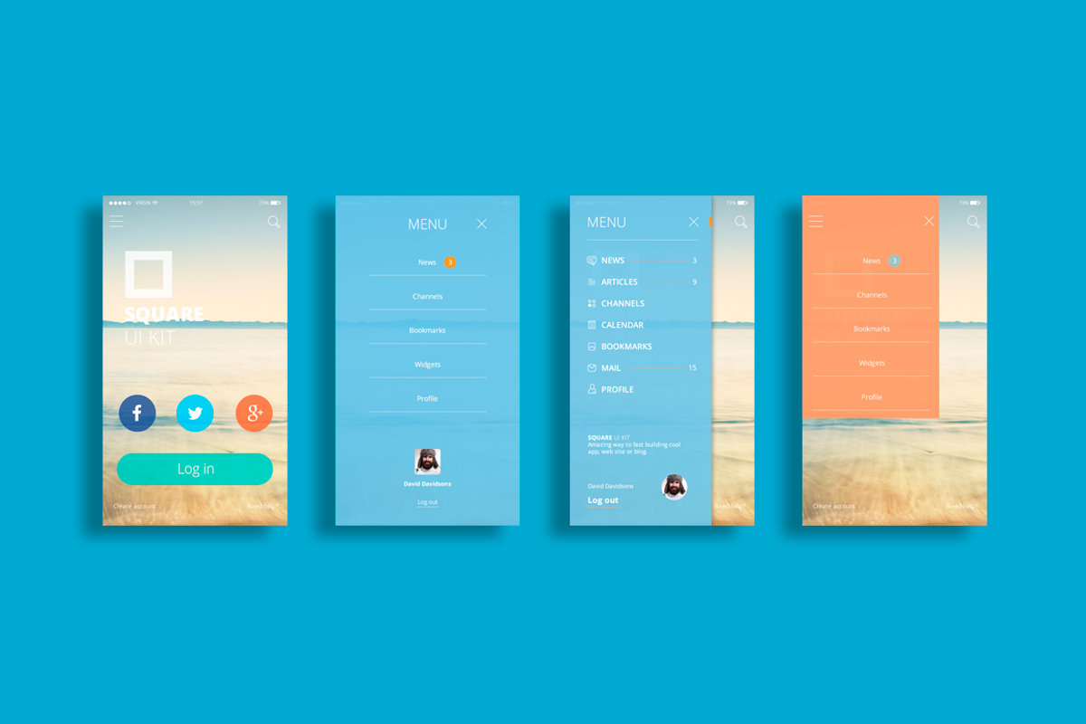 Square UI KIT, an UI Kit Template by Newface (Photo 3 of 8)