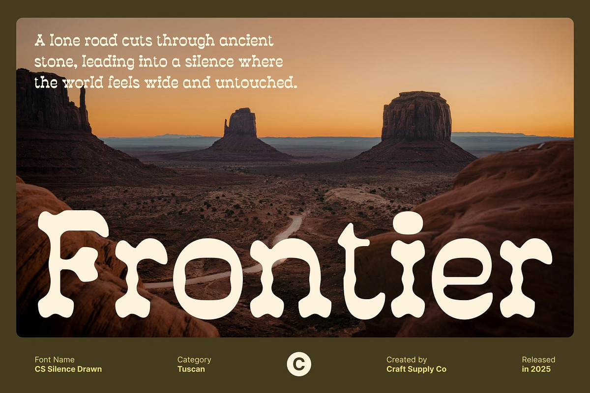 CS Silence Drawn, a Serif Font by Craft Supply Co. (Photo 7 of 8)
