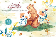Sweet Squirrels -Huge Watercolor Set, an Animal Illustration by SmallHouseBigPony (Thumbnail 4 of 14)