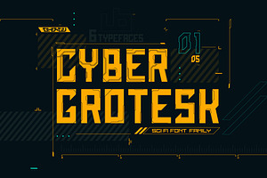 Cyber Grotesk. Font family, a Sans Serif Font by Olga Ryzychenko