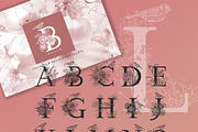 Floral letters and number., a Decorative Illustration by MarinaVorontsova (Thumbnail 2 of 12)