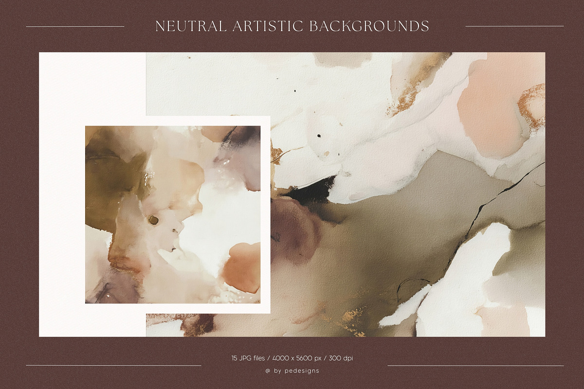 Neutral Artisitc Backgrounds, a Background Graphic by PeDe Designs