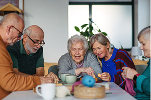 Group of senior people enjoying, an Architecture Photo by HalfPoint