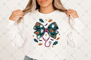 Coquette Preppy Halloween Nurse Bow, an Illustration by Craft Nest (Thumbnail 2 of 6)