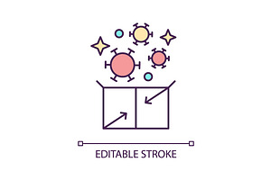 Reduce symptom RGB color icon, an Icon by IMG Visuals